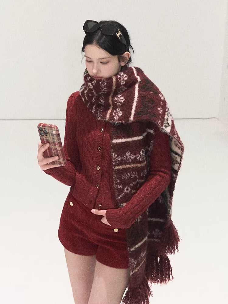 Handcrafted Fair Isle Wool Scarf