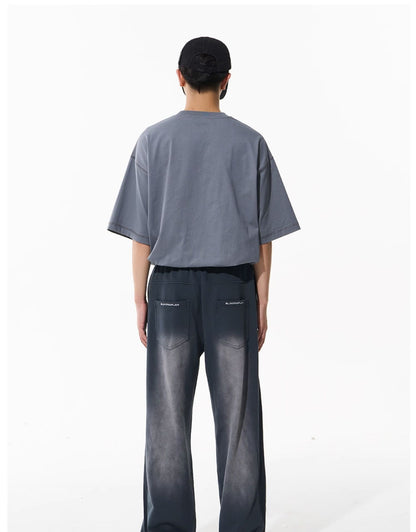 Washed Gradient Pure Cotton Relaxed Sweatpants