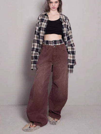 Spray-Wash Panelled Brushed Cargo Pants