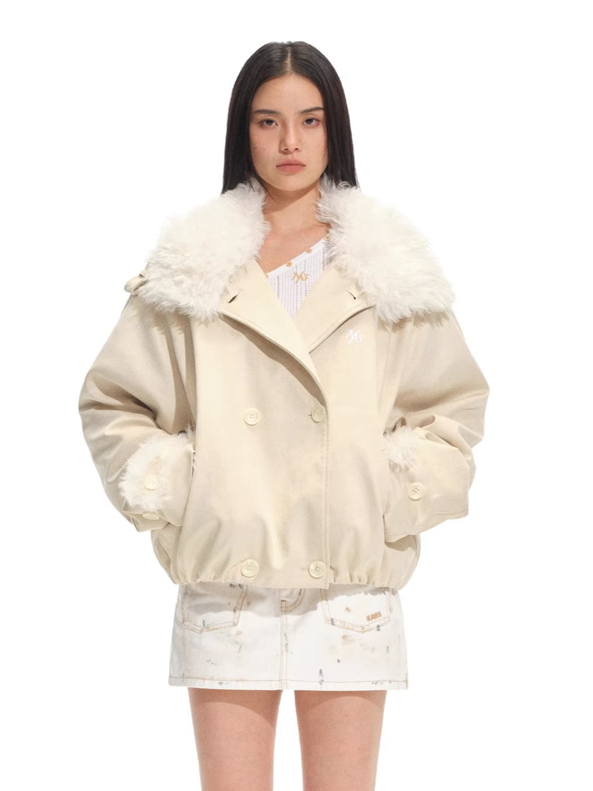 Faux Shearling Suede Jacket