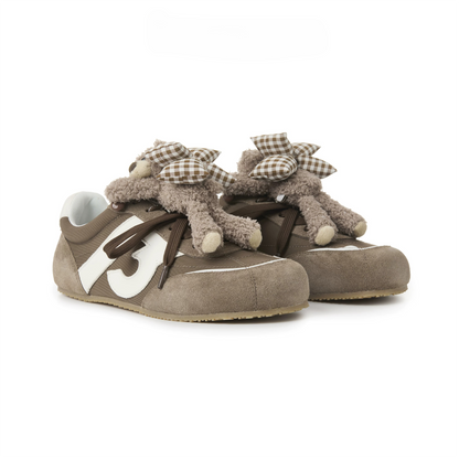 Bear Plush Casual Sneakers