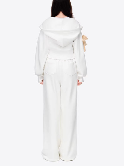 Panel-Structured Wide-Leg Lounge Pants