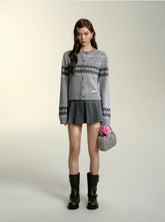 Black & Gray Cardigan Sweater - CHINASQUAD