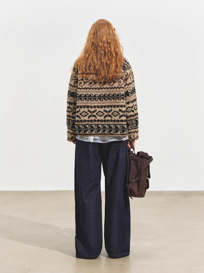 Raw Denim Pleated Banana Pants