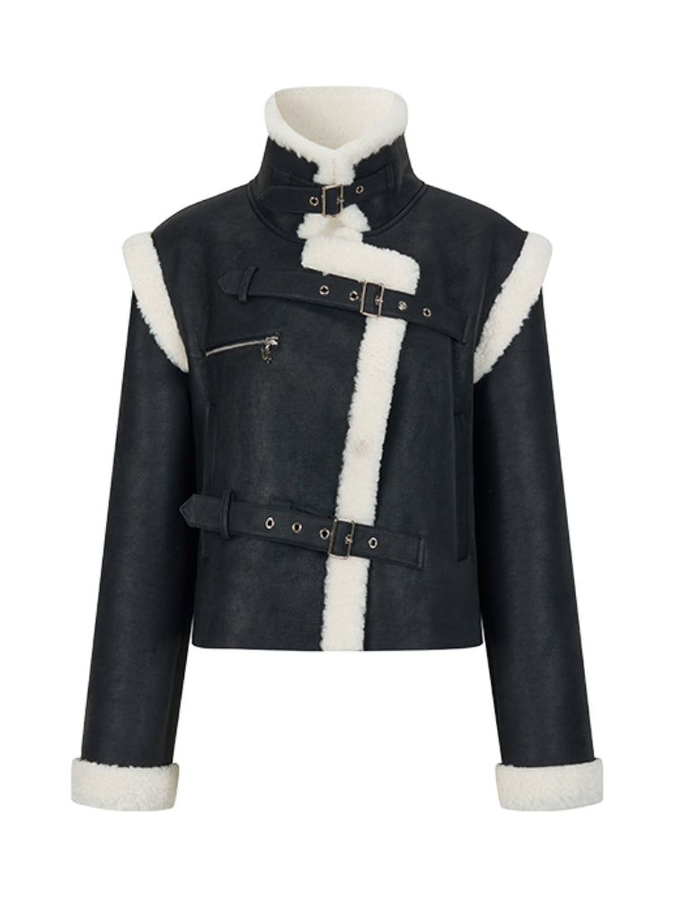 Faux Shearling Short Jacket