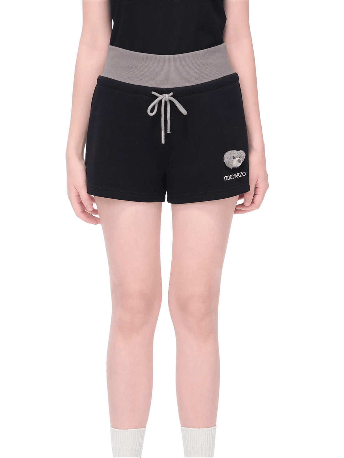 Double Waistband Panel Sport Shorts