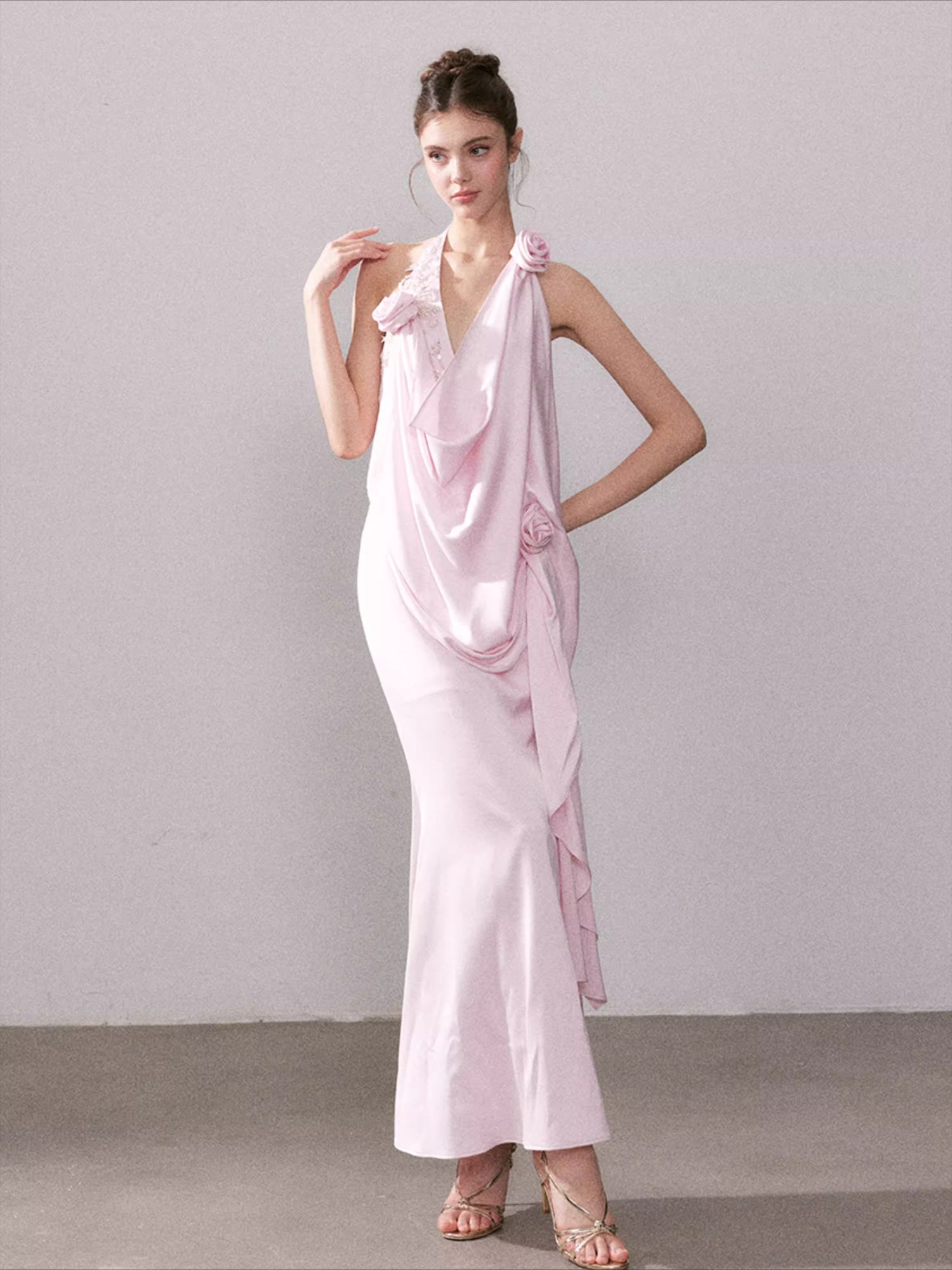 Tyndall Muse Satin Glow Maxi Dress