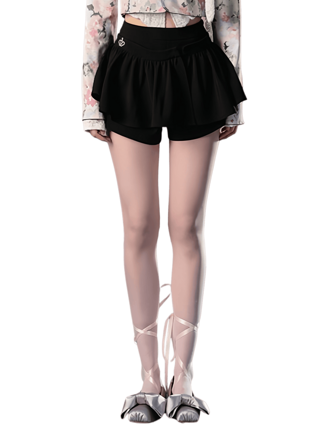 Provence Girl High-Waist A-Line Skort