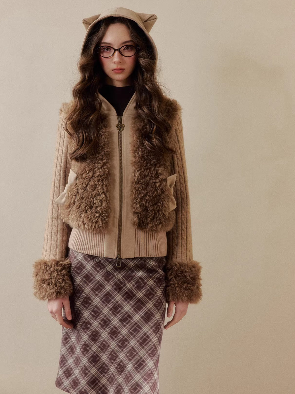 Vintage Patchwork Warm Knit Jacket