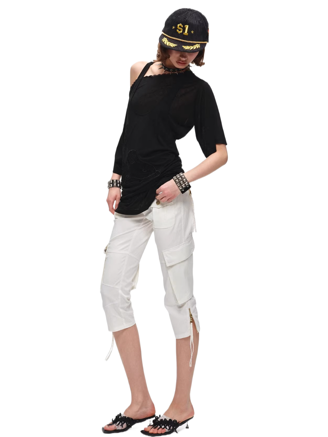 Multi-Pocket Utility Stretch Cargo Shorts