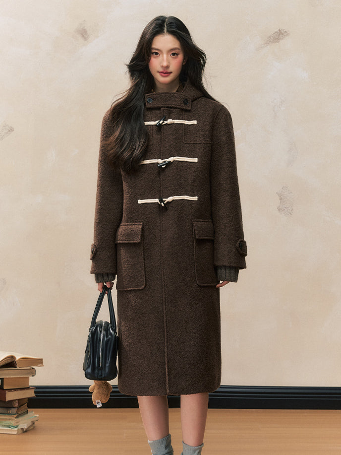 Brown Long Woolen Coat