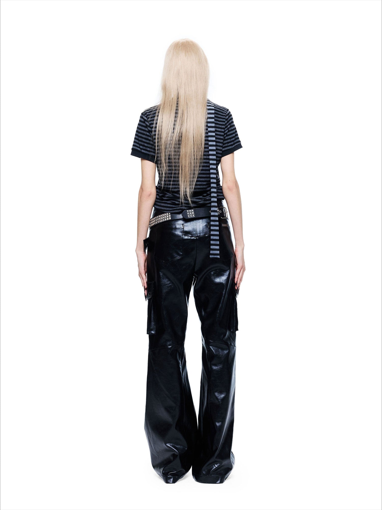 Patchwork Drawstring Adjustable T-Shirt