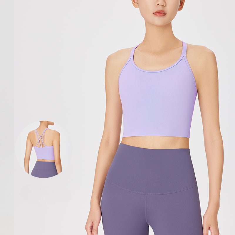 Integrated Cups Tank-style Sports Bra &amp; High-stretch Shaping Fitness Pants