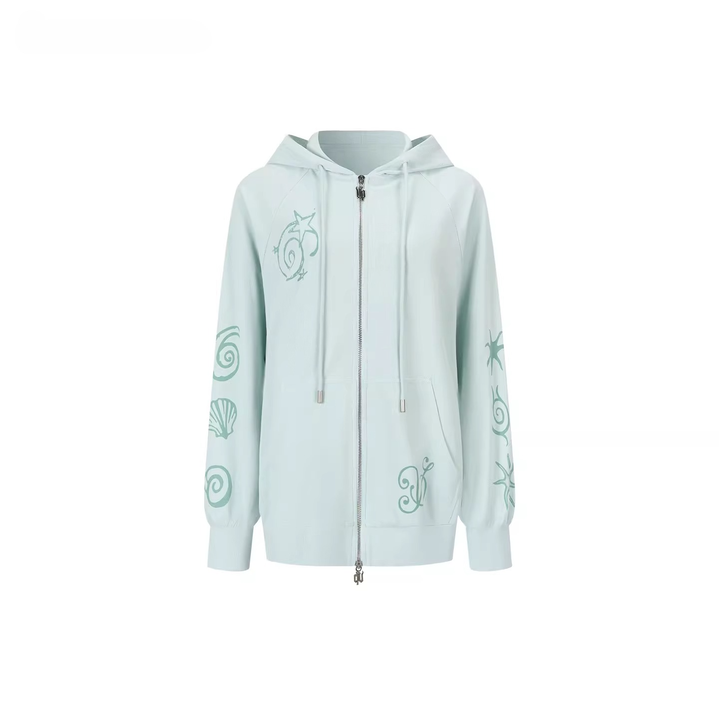 Printed Waffle Knit Hoodie &amp; Pants Set