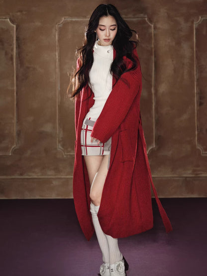 Oversized Wool Knit Overcoat