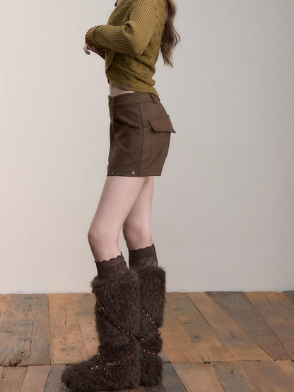Irregular Rivet Versatile Shorts