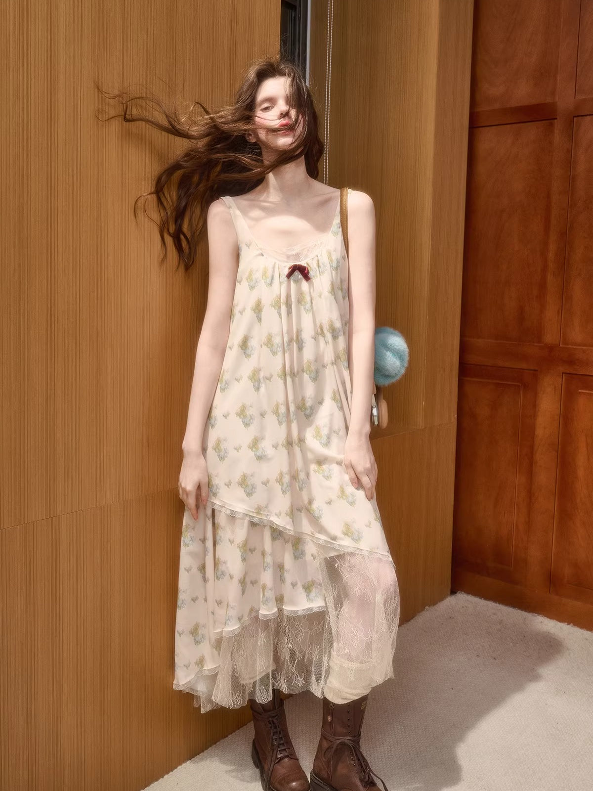 Chiffon Asymmetric Slip Dress