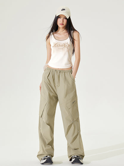 Color-block Tie-up Fitted Tank Top - CHINASQUAD
