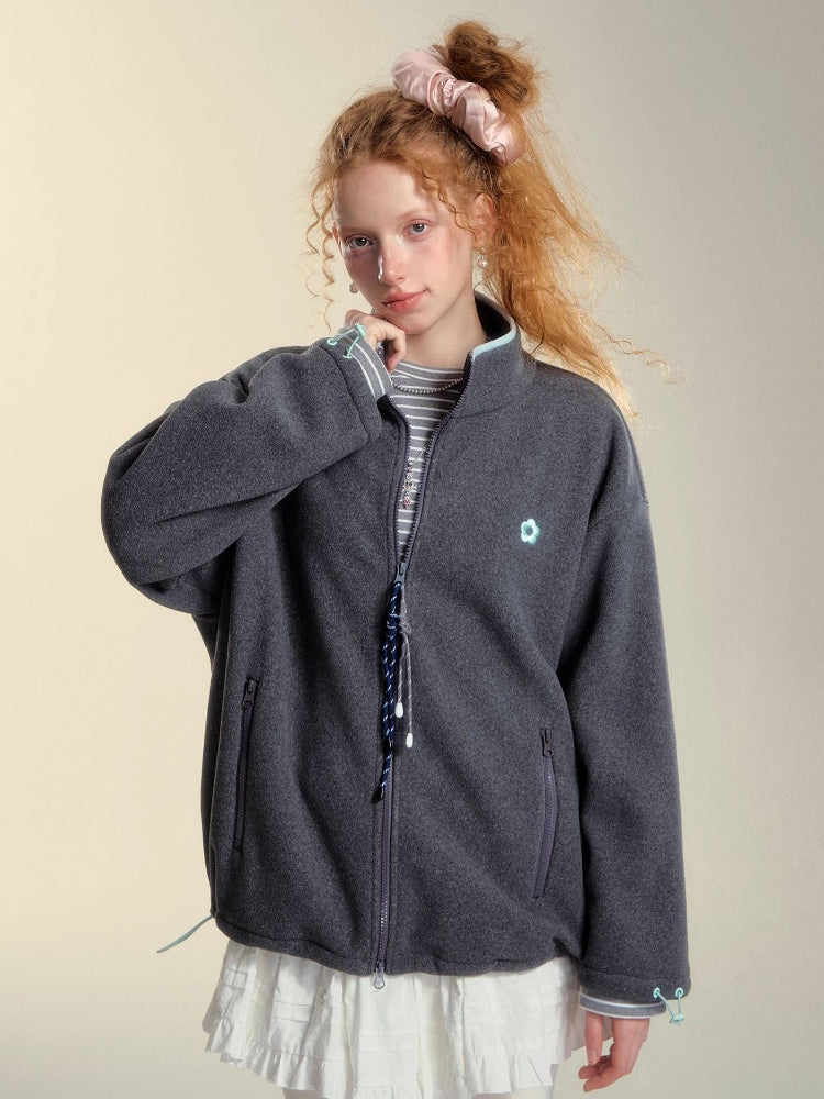 High-Neck Fleece Jacket