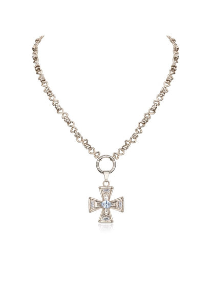 Layered Cross Pendant Necklace