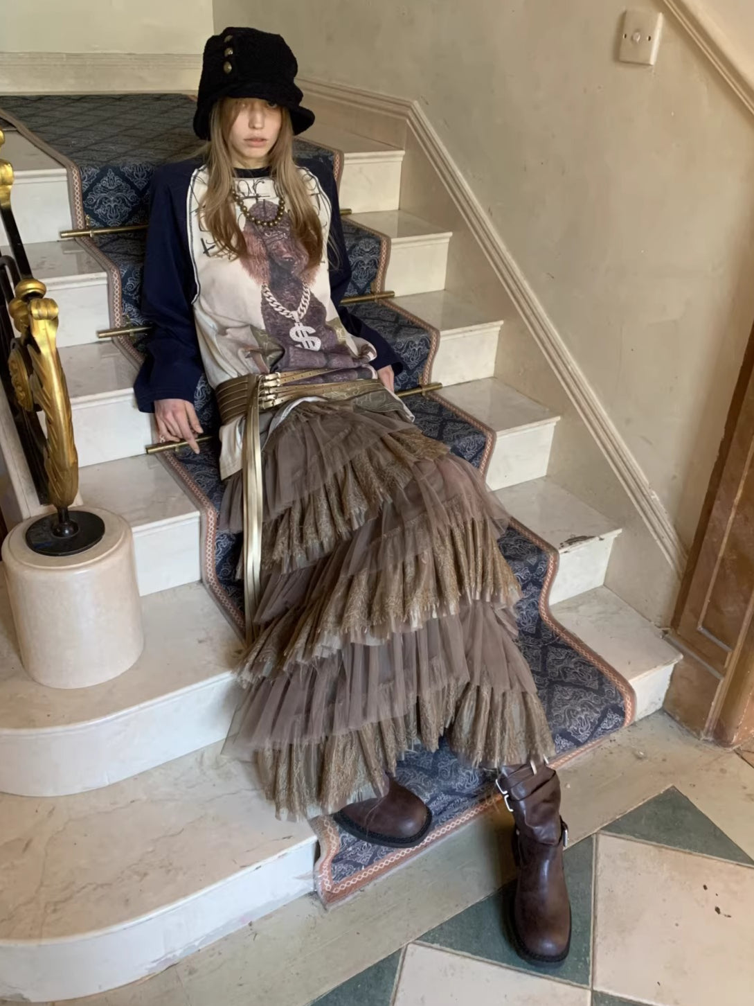 Crystal Graphic Long-Sleeve T-Shirt