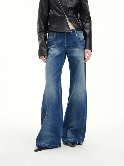 Vintage Lightning Wash Straight-Leg Jeans