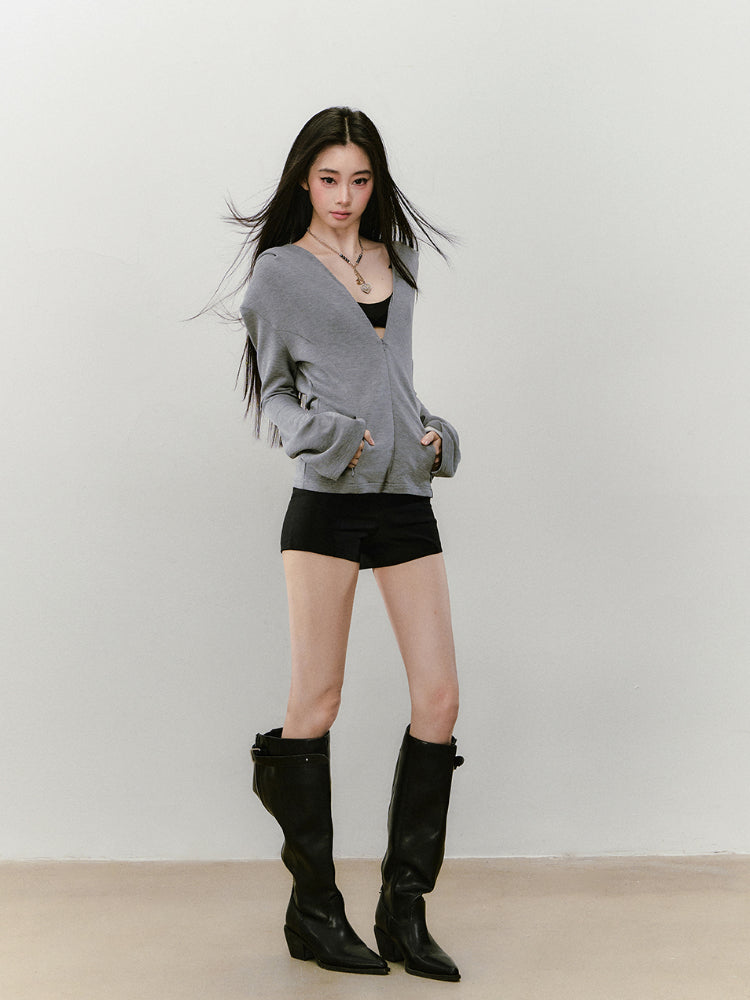 Flared Sleeve Waist-cinched Hooded Jacket - CHINASQUAD