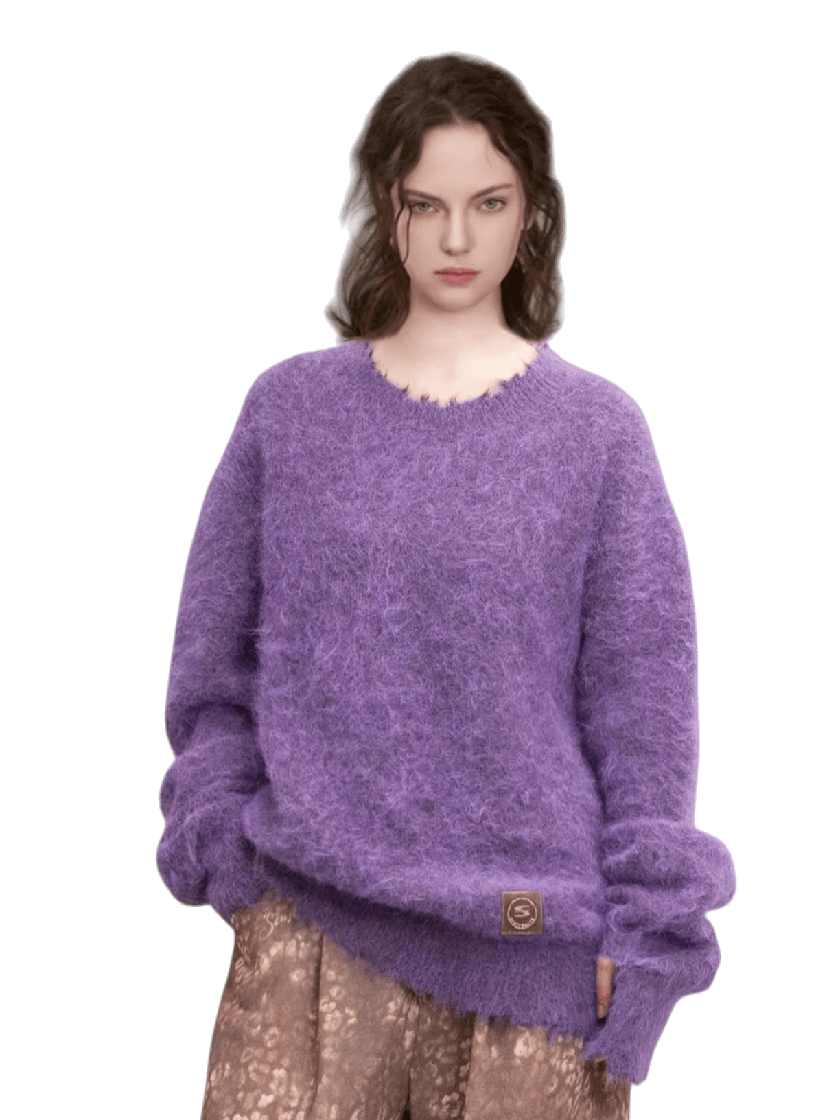 Soft-Touch Alpaca-Blend Crewneck Sweater
