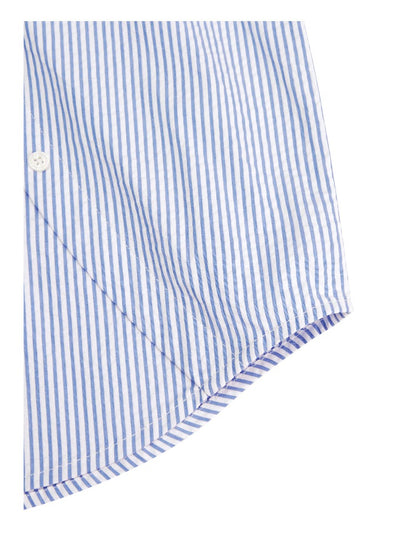 Textured Stripe Double-Placket Shirt