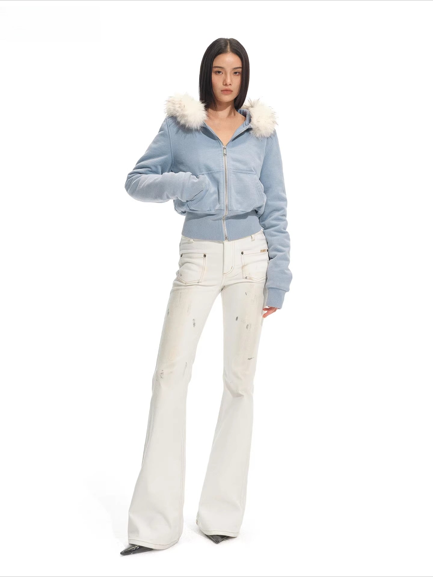 Faux Fur Collar Hooded Cotton Jacket