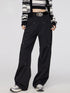 Black & Khaki Star Pleated Utility Wide-Leg Pants - CHINASQUAD