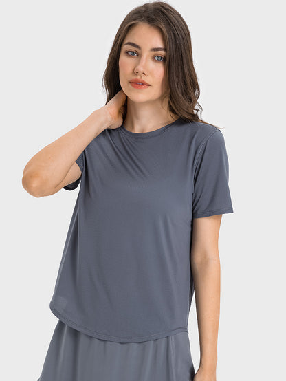 Round-neck Quick-drying Sunscreen Short Sleeve