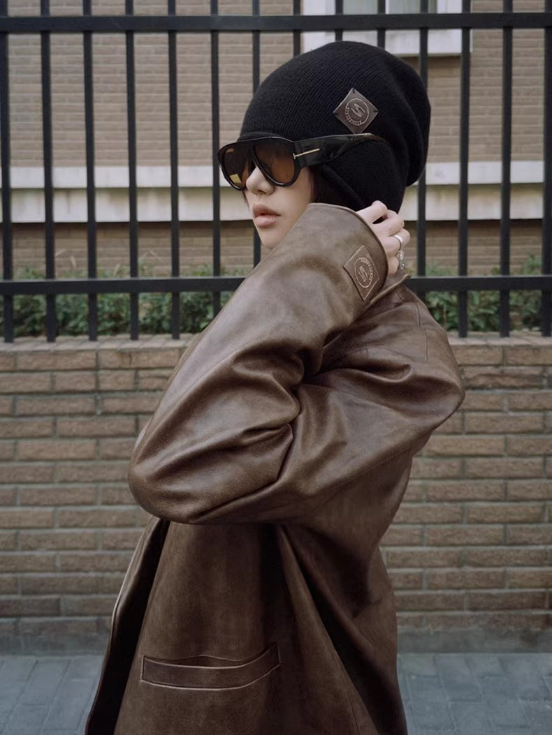 Rolled-Edge Single-Layer Wool Beanie