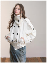 Stand-Collar Pleated Trench Jacket - CHINASQUAD