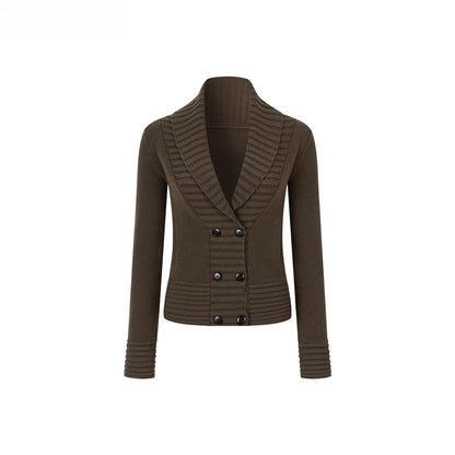 Minimalist Wool-Blend Knit Cardigan