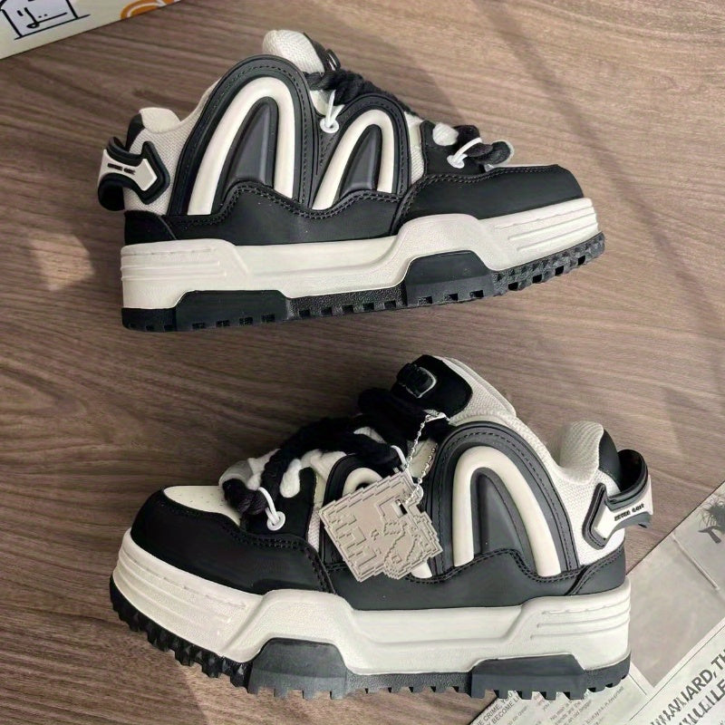 Black Panda Low-Top Casual Sneakers