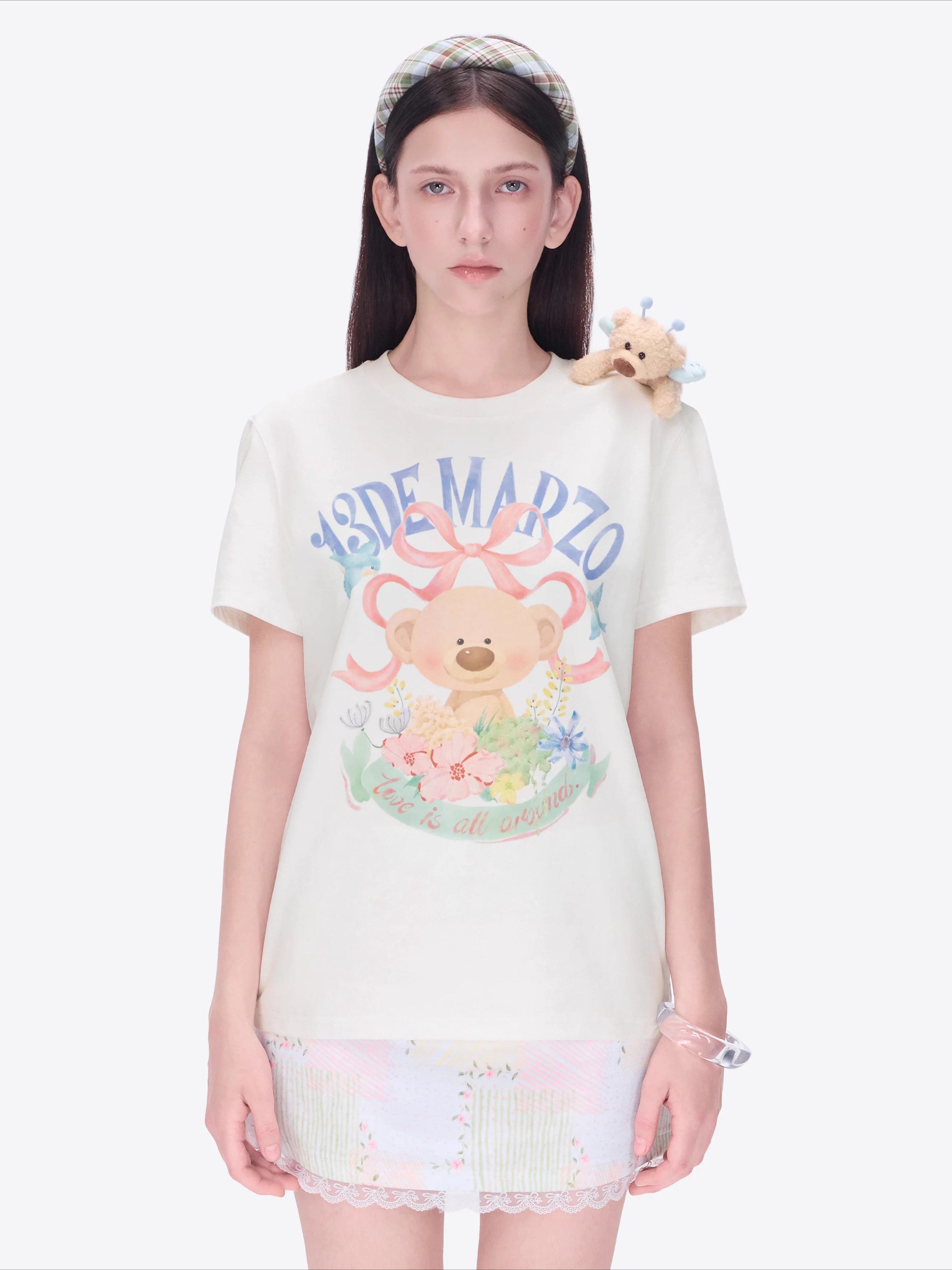 Floral Illustration Cotton Tee