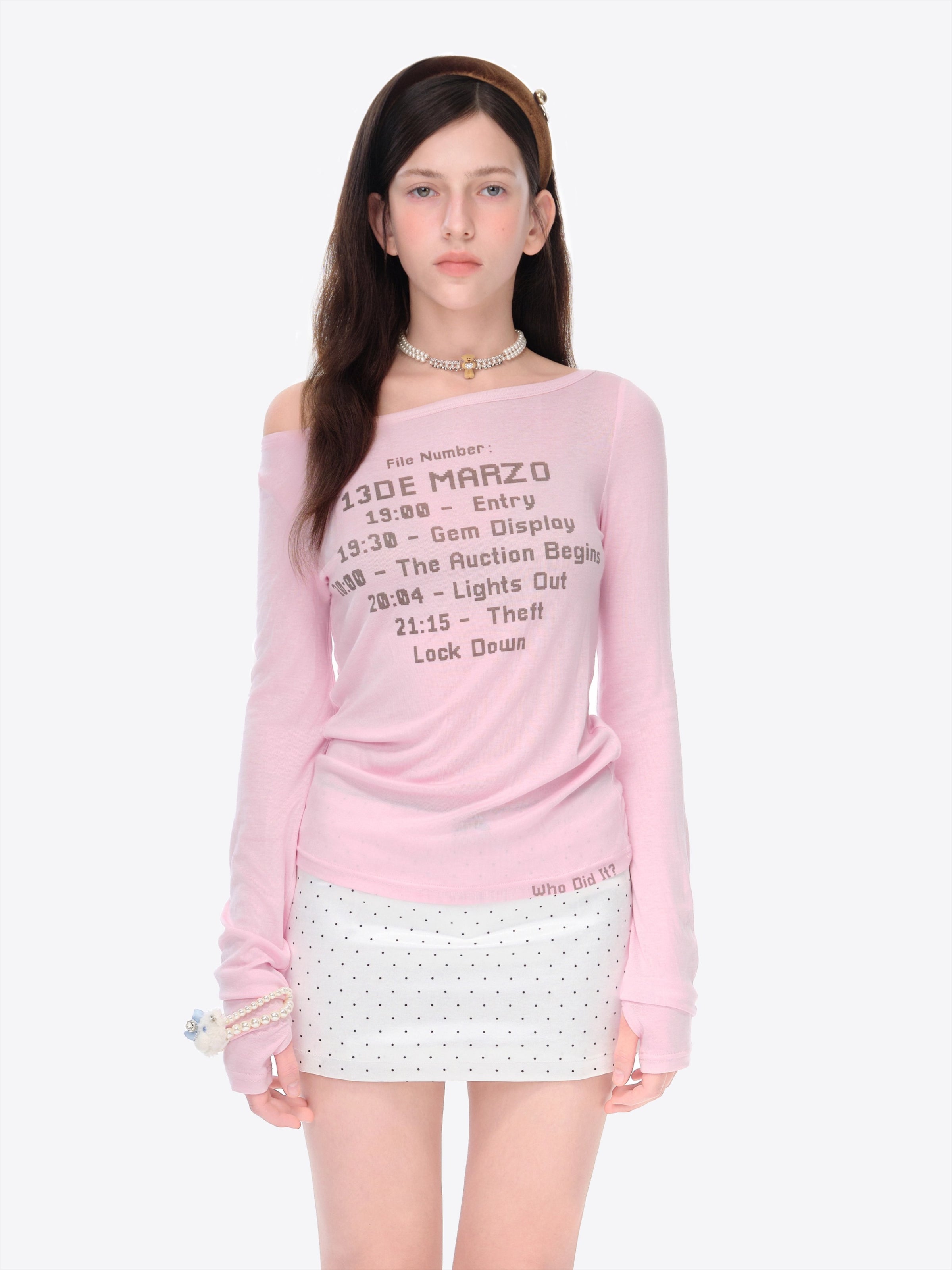 Timeline Fitted Long-Sleeve T-Shirt