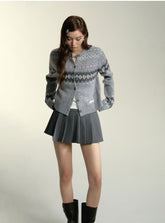 Black & Gray Cardigan Sweater - CHINASQUAD