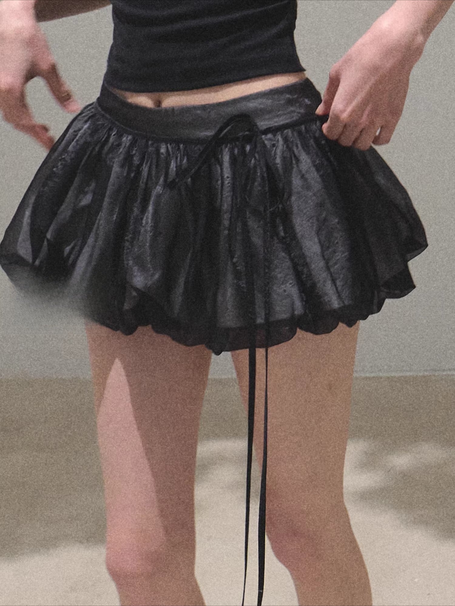 Detachable Floral Cutout Double-Layer Skirt