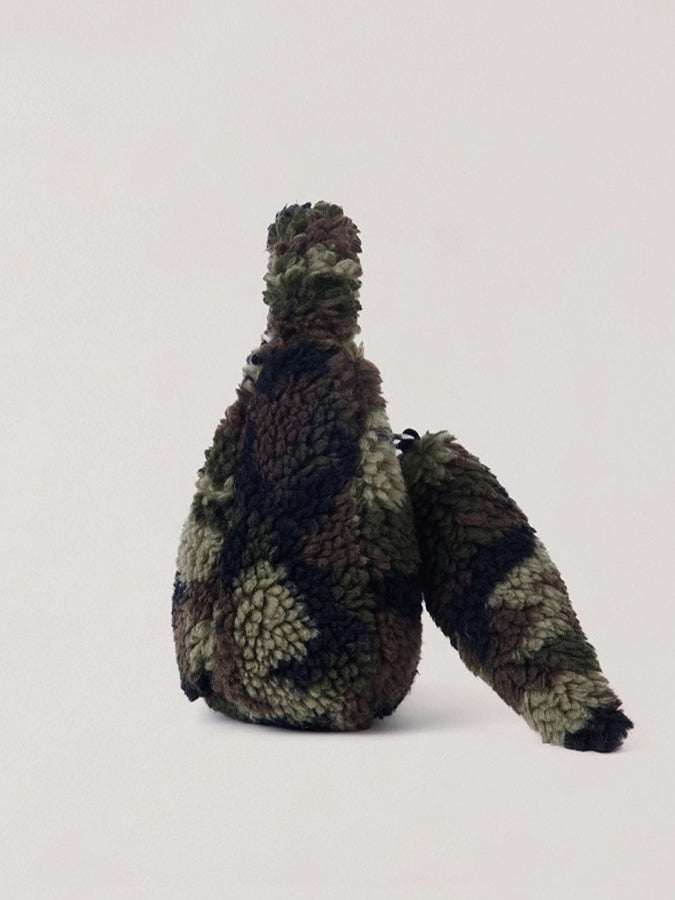 Cross Relic Faux Fur Stone Bag