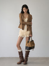 Large Collar Short Suede Jacket - CHINASQUAD
