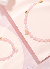 Peach Blossom Pink Crystal Bracelet - CHINASQUAD