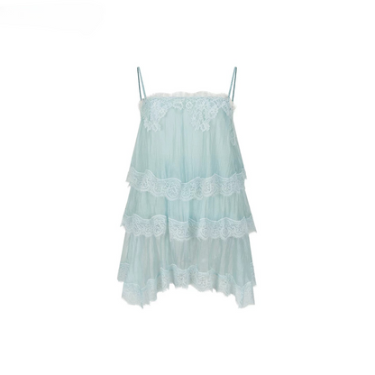 Ethereal Layered Ruffle Camisole &amp; Midi Skirt Set