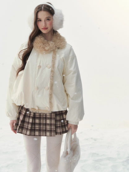 White Starry Birch Duck Down Jacket