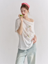 ASGONY Pear Embellished Draped Off-Shoulder Relaxed T-Shirt – view 6