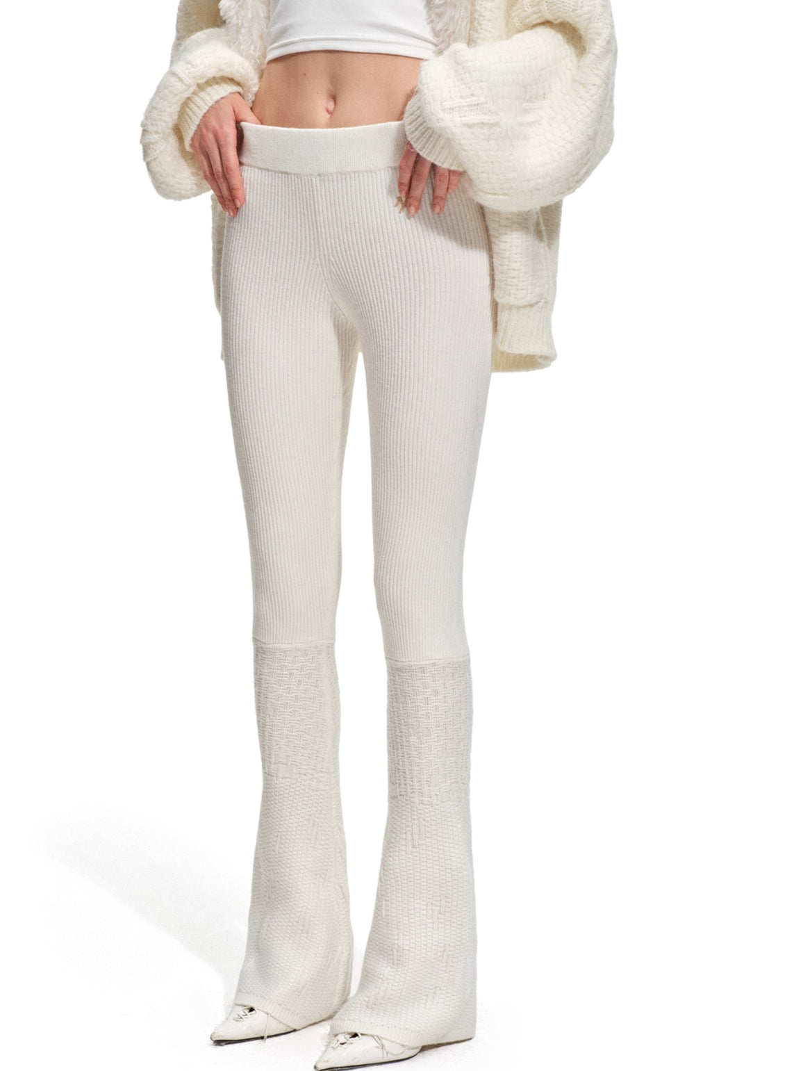 Polar Ribbed Knit Pants