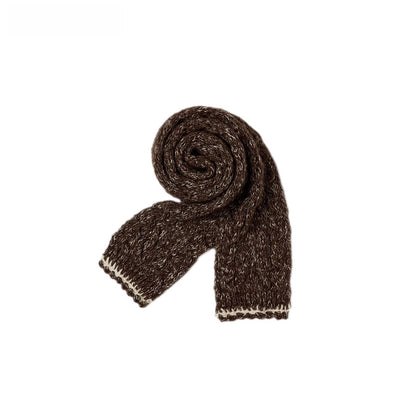 Heavy-Knit Toggle Wool-Blend Cardigan with Matching Scarf