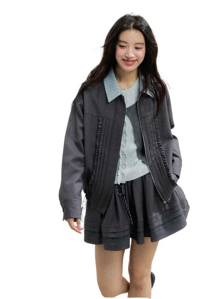 Romantic Order Wool Jackets &amp; Skirt Set