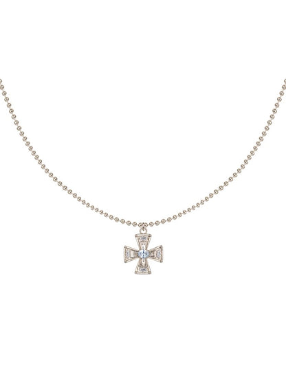 Layered Cross Pendant Necklace